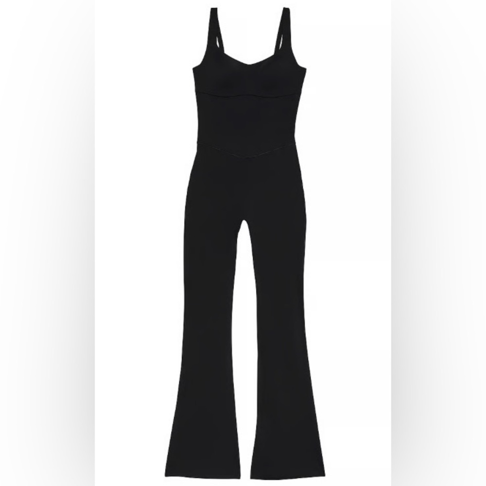 Bodycon Jumpsuit Black Jumpsuit Victoria’s Secret one piece flair pants size L